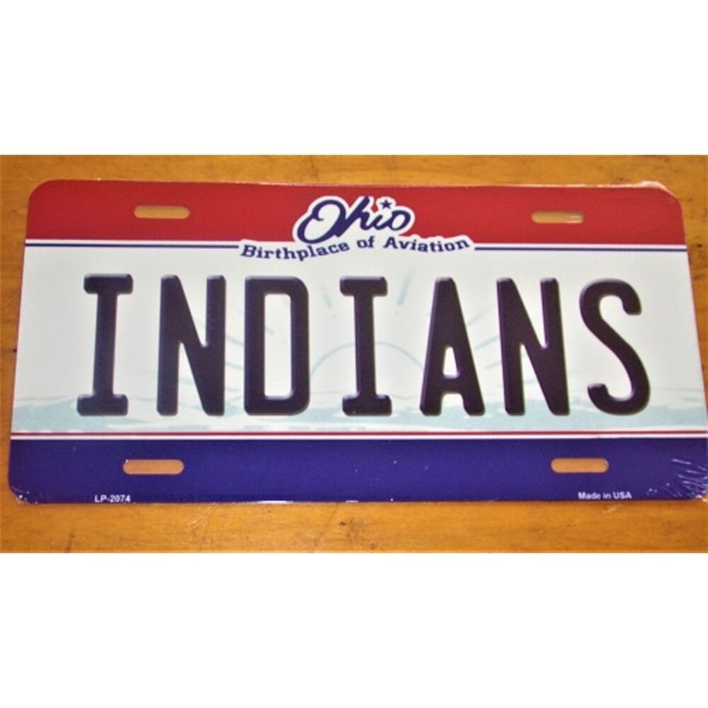 MLB Guardians License Plate Tag Metal Cleveland White Wall Sign New Baseball